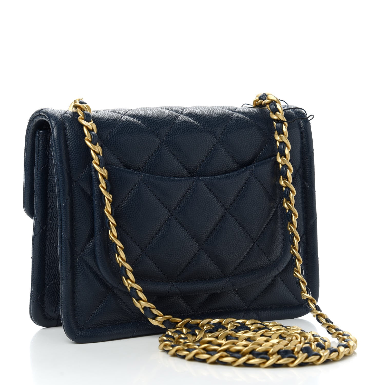 Chanel Caviar Quilted Mini Sweet Classic Flap Navy Blue 3 of 10