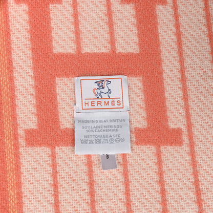 Hermes Wool Cashmere Avalon Cabriole Blanket Melon 3 of 3