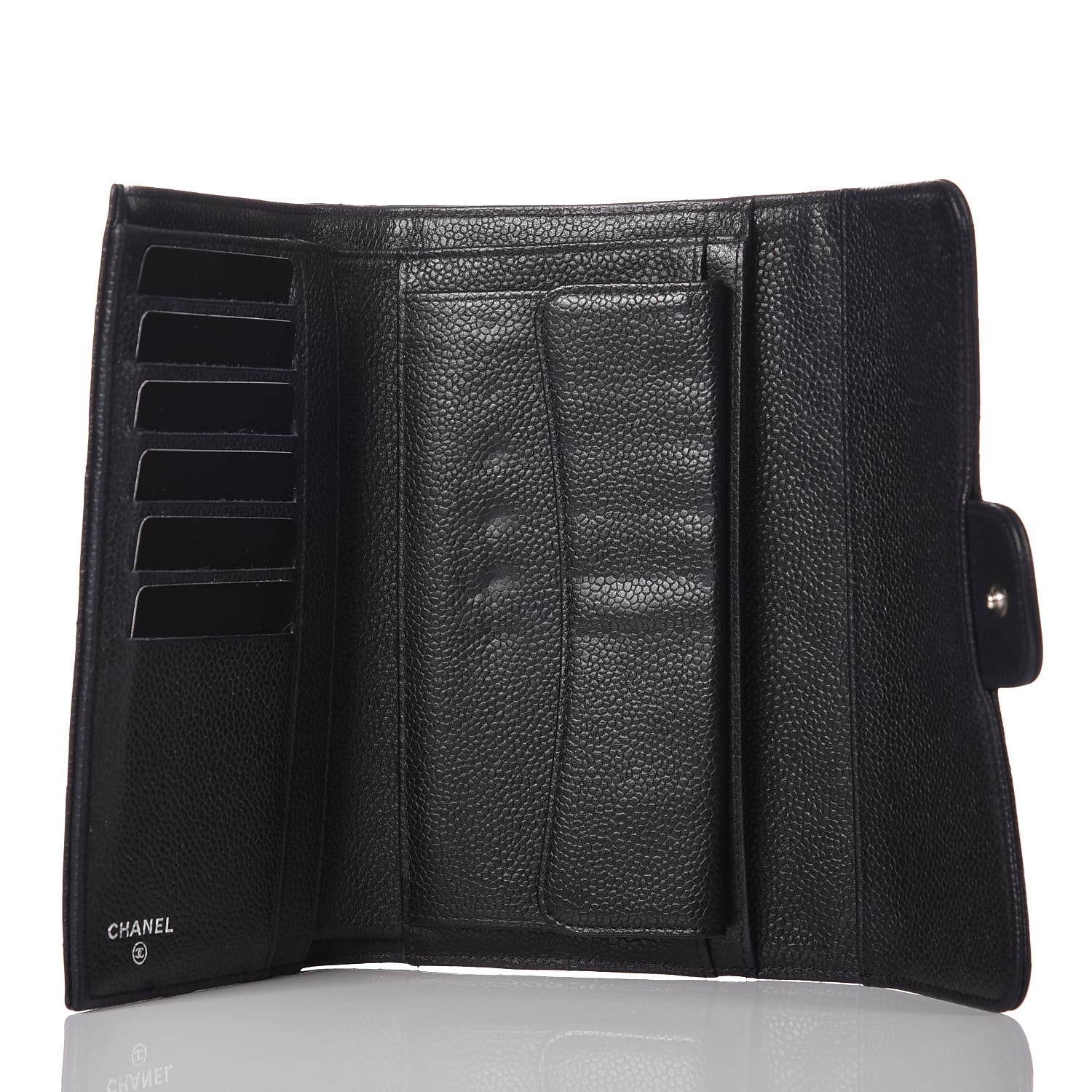 Chanel Caviar Quilted Large Flap Wallet Black 6 of 9
