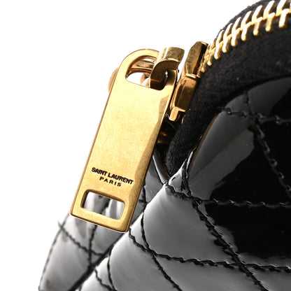 Saint Laurent Patent Quilted Gaby Zipped Pouch Black 11 of 14