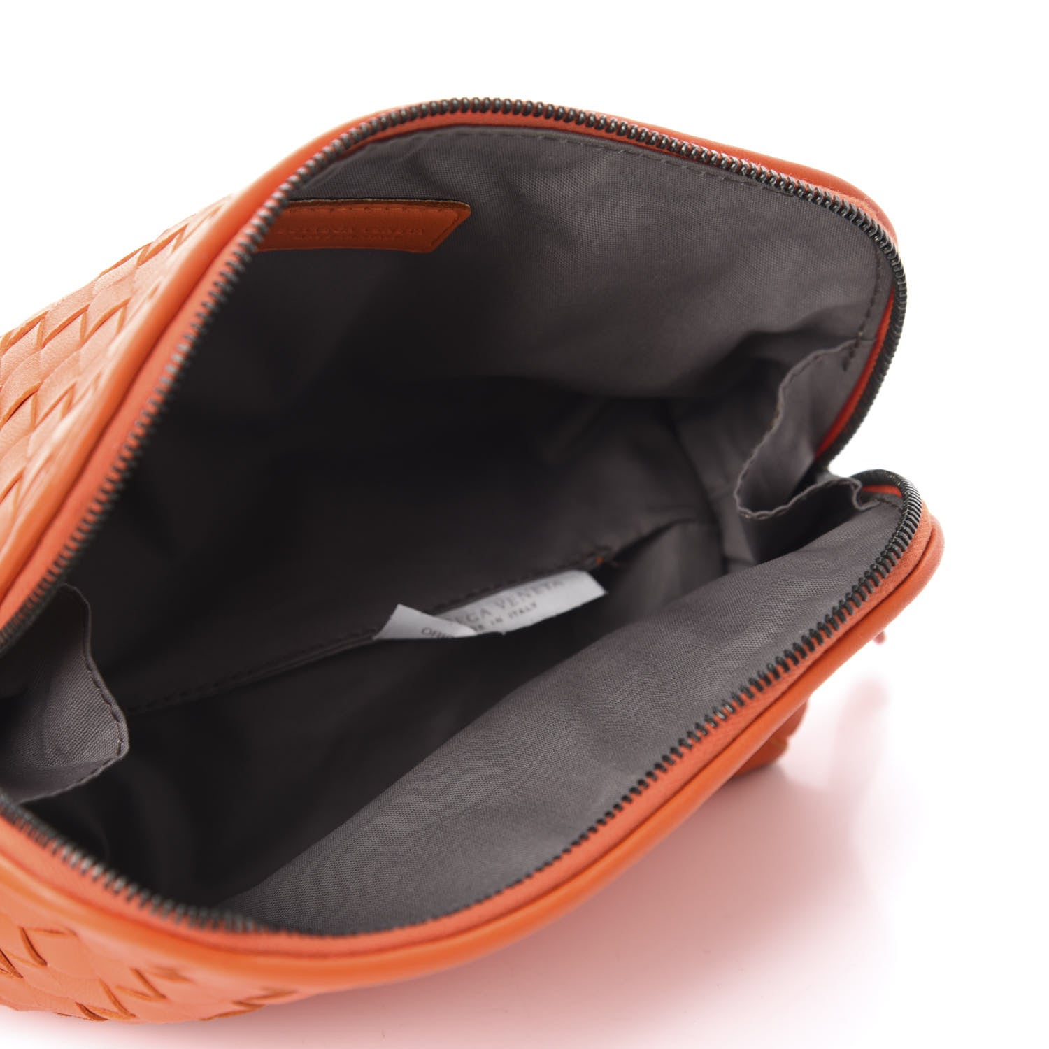 Bottega Veneta Nappa Intrecciato Cosmetic Case Tangerine 5 of 10