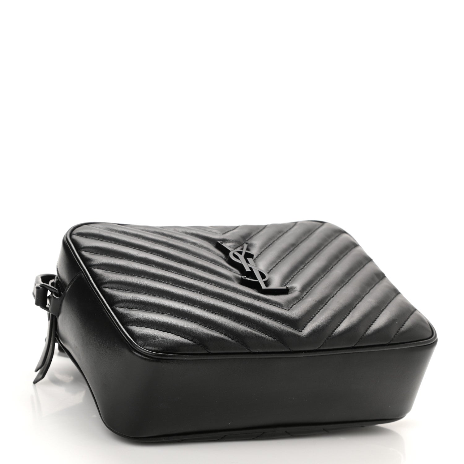 Saint Laurent Calfskin Matelasse Monogram Lou Camera Bag Black 4 of 9