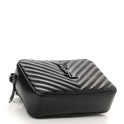 Saint Laurent Calfskin Matelasse Monogram Lou Camera Bag Black 4 of 9