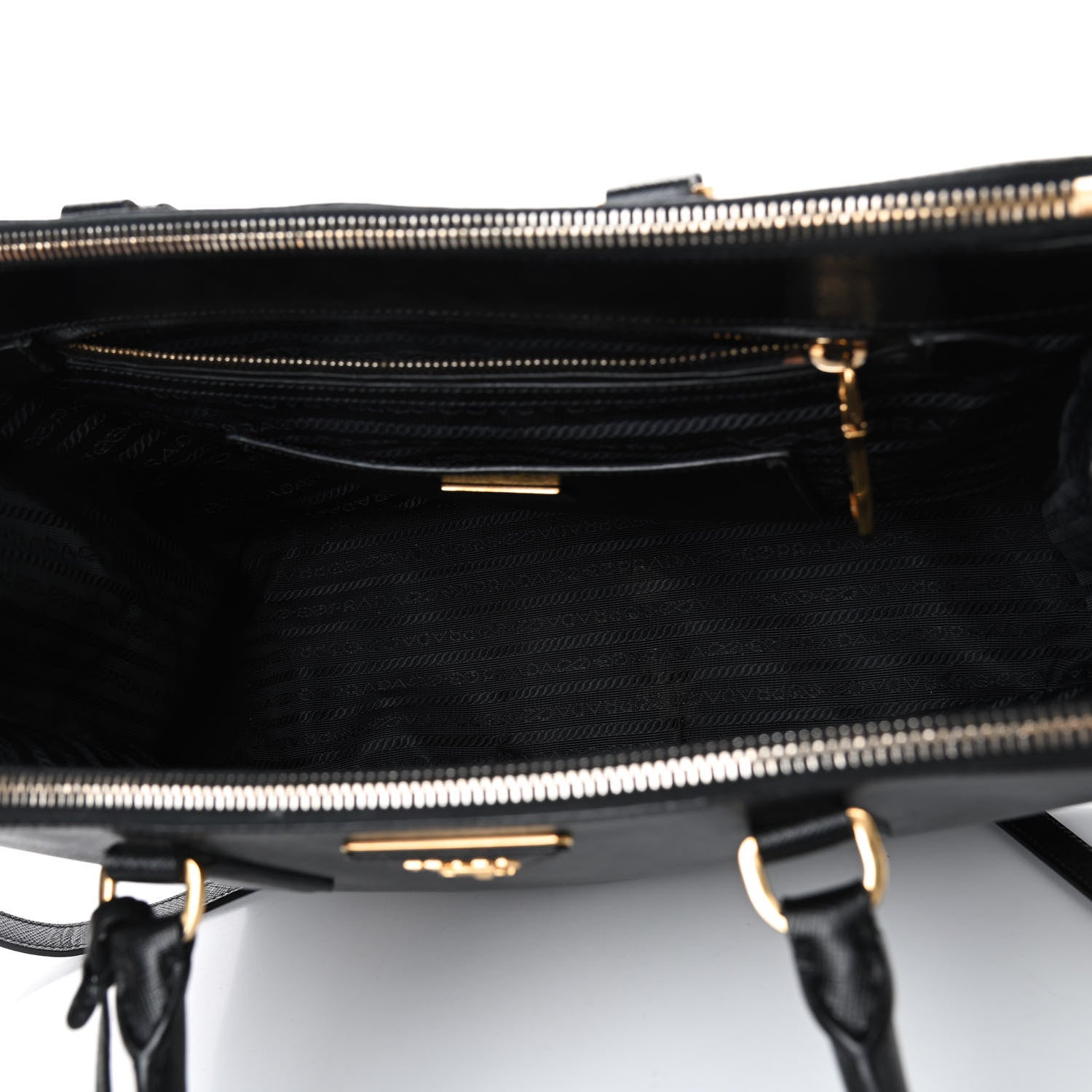 Prada Saffiano Medium Galleria Double Zip Tote Black 4 of 5