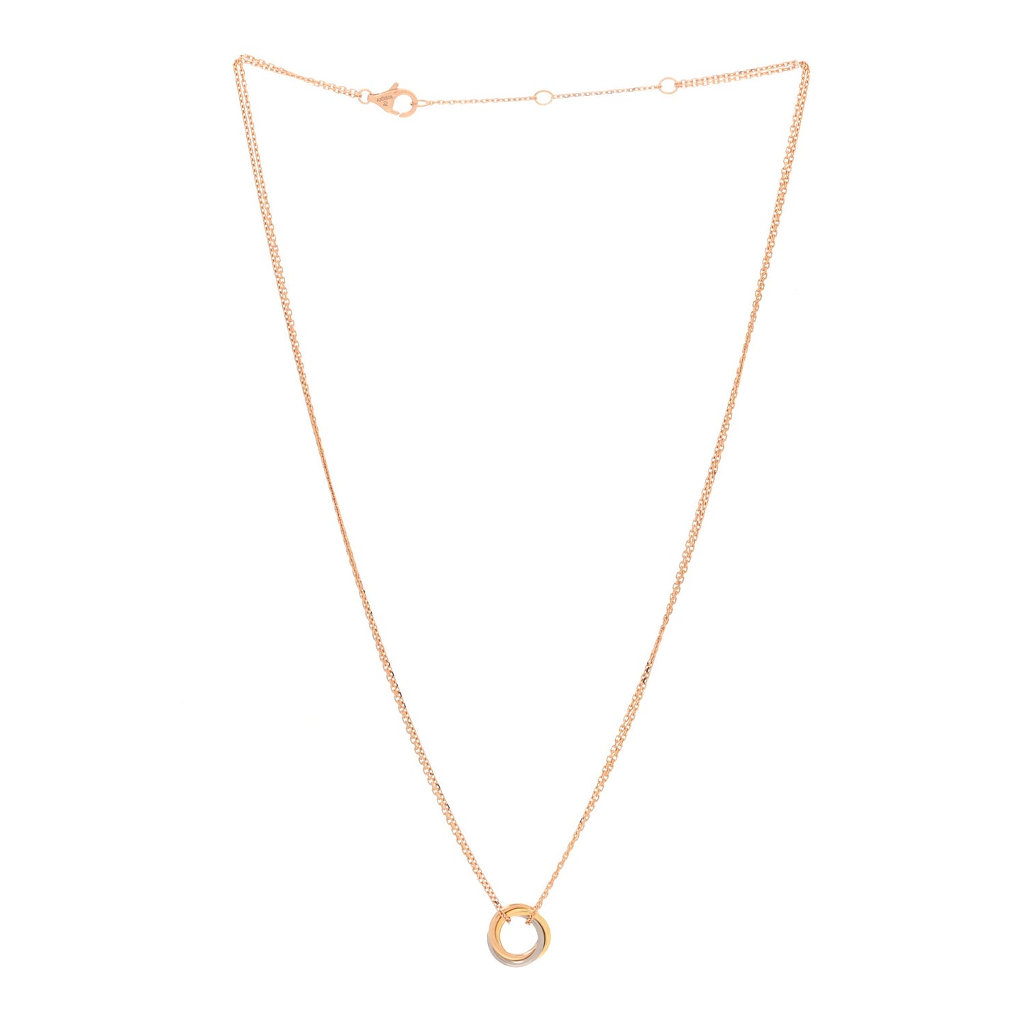18K Pink White Yellow Gold Trinity De Cartier Pendant Necklace