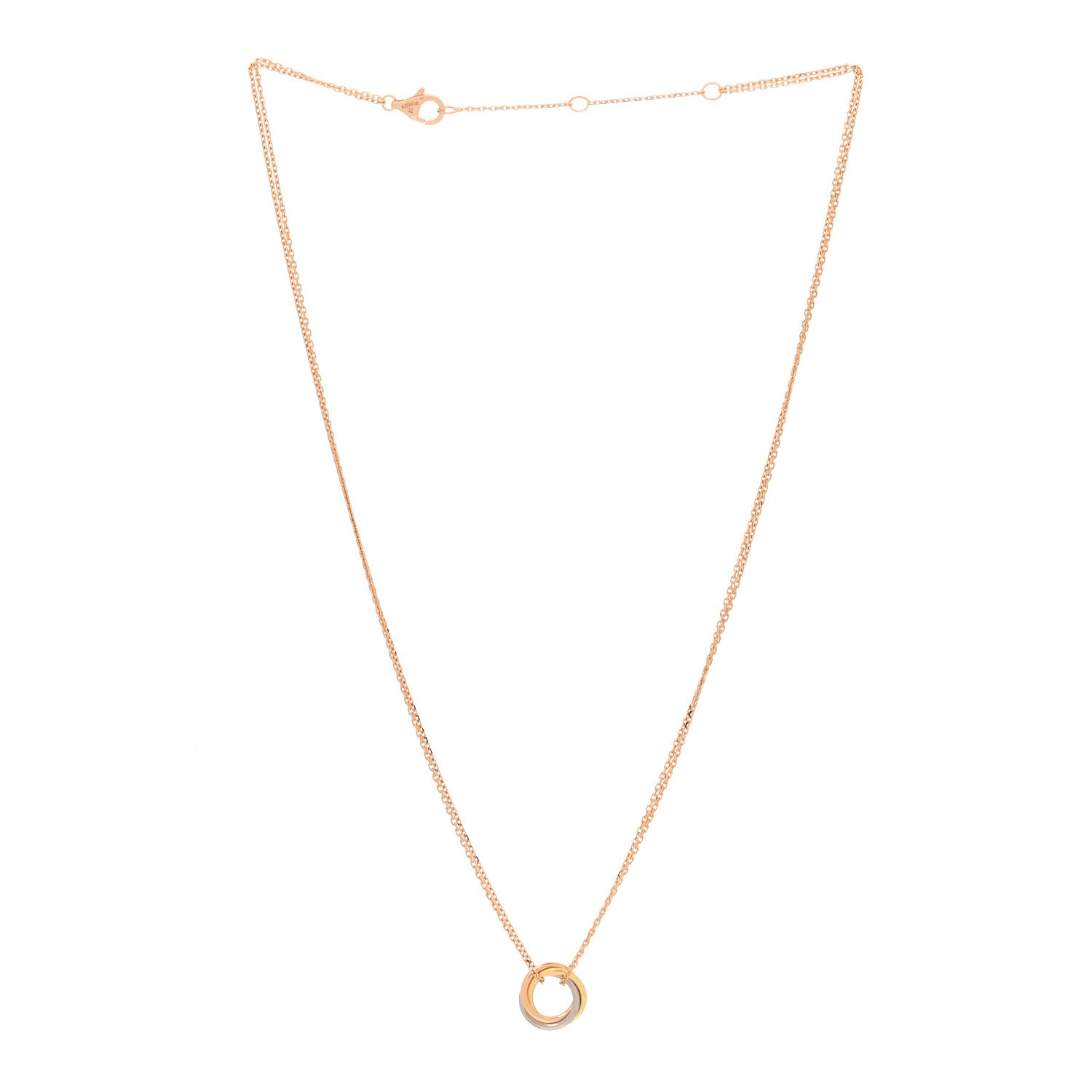Cartier 18K Pink White Yellow Gold Trinity De Cartier Pendant Necklace 3 of 5