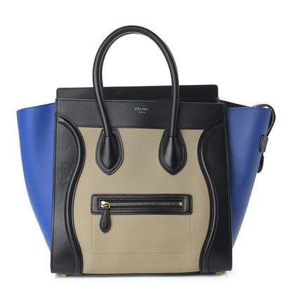 Celine Elephant Calfskin Mini Tri-Color Luggage Beige 1 of 11