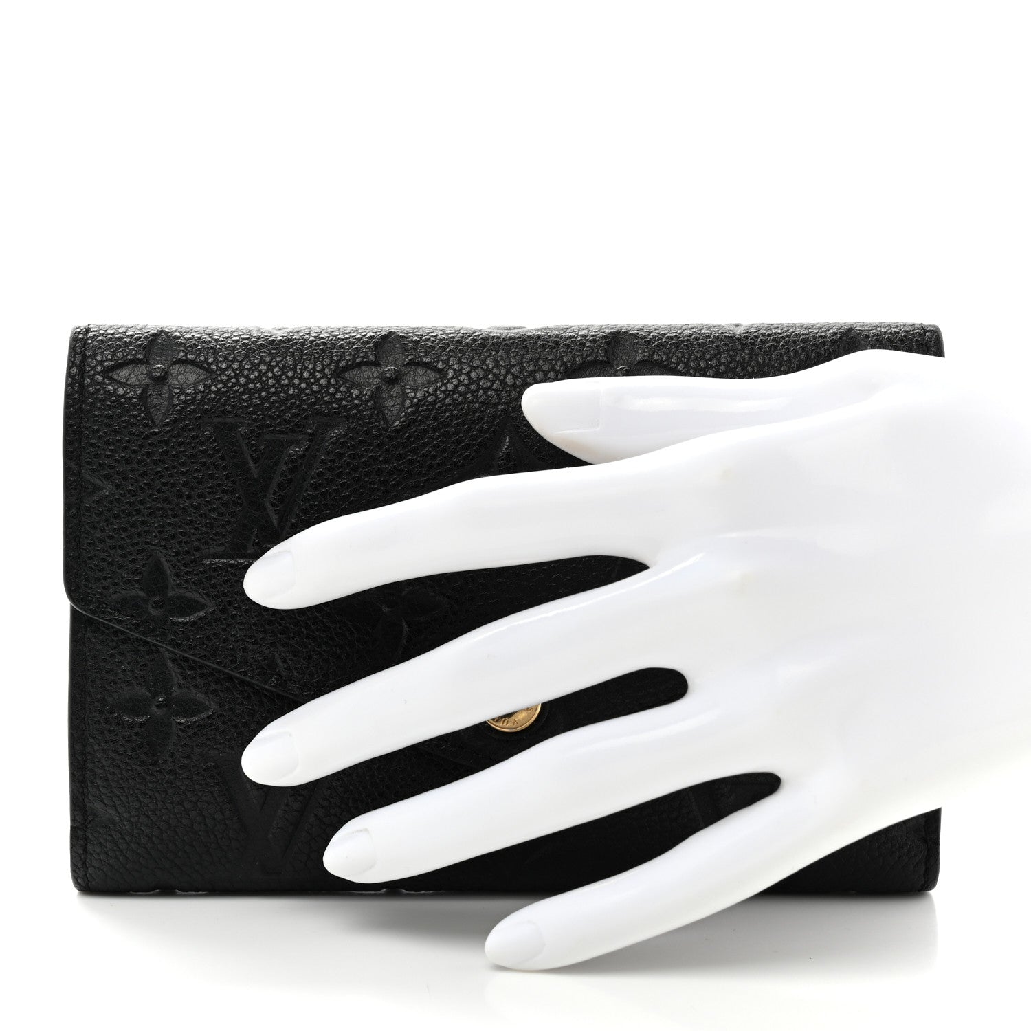 Louis Vuitton Empreinte Compact Curieuse Wallet Black 2 of 8
