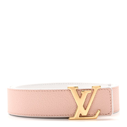 Louis Vuitton Taurillon Calfskin Monogram 30mm LV Initiales Reversible Belt 90 36 Rose Ballerine Ivory 2 of 9