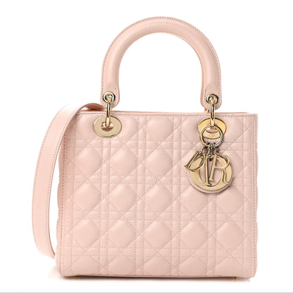 Christian Dior Lambskin Cannage Medium Lady Dior Light Pink 1 of 13