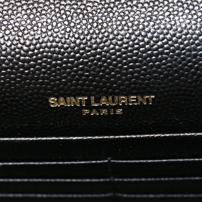 Saint Laurent Grain De Poudre Classic Monogram Kate Tassel Chain Wallet Black 6 of 9