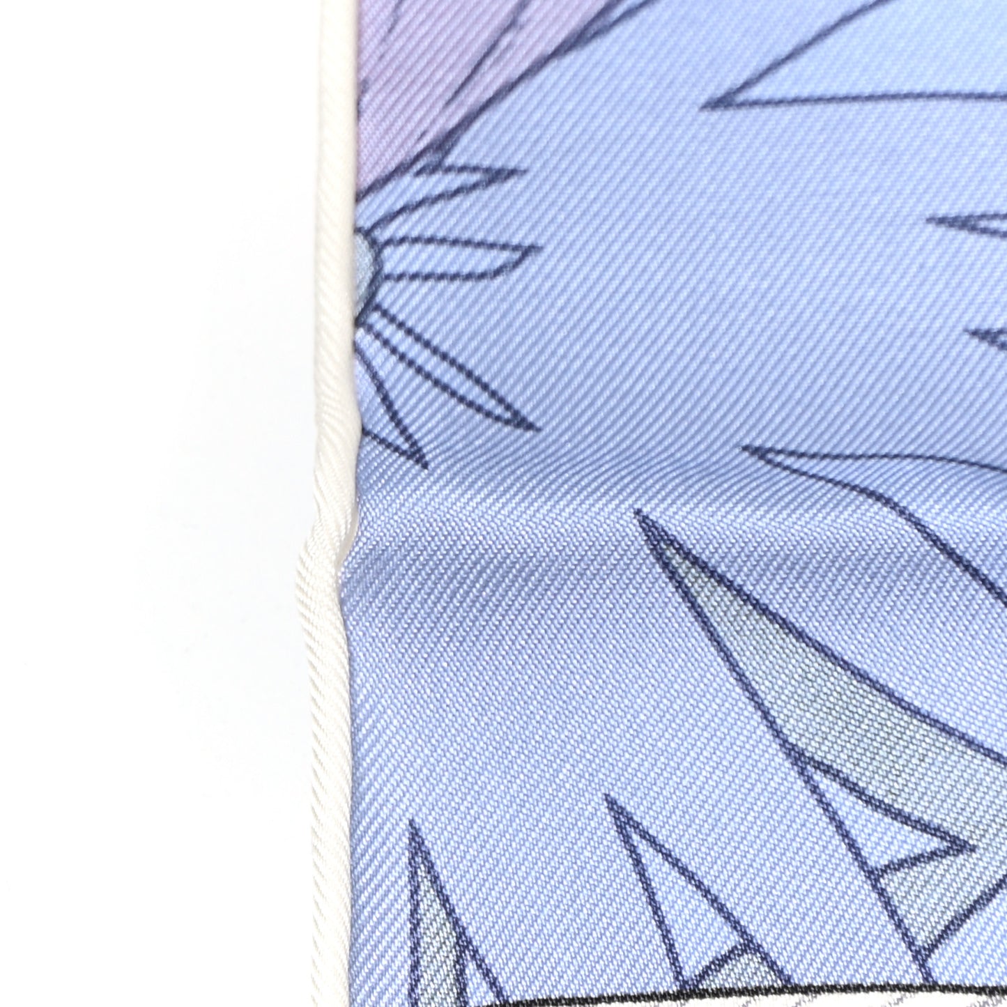 Silk Carre Double Face Brandebourgs Scarf 90 Lavande Jaune D'Or