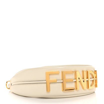 Fendi Vitello Grace Matte Small Fendigraphy Hobo Bag White Ice 4 of 10