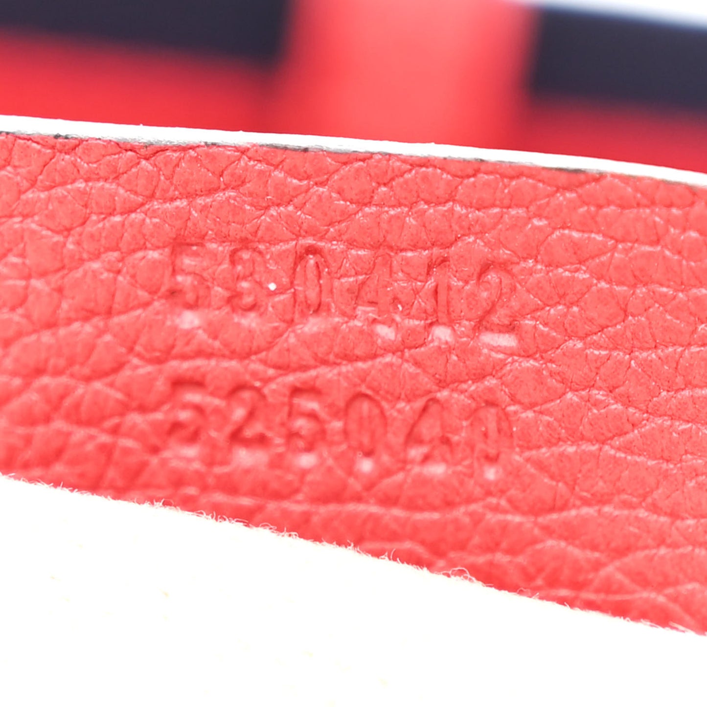 Grained Calfskin Logo Belt Bag Hibiscus Red