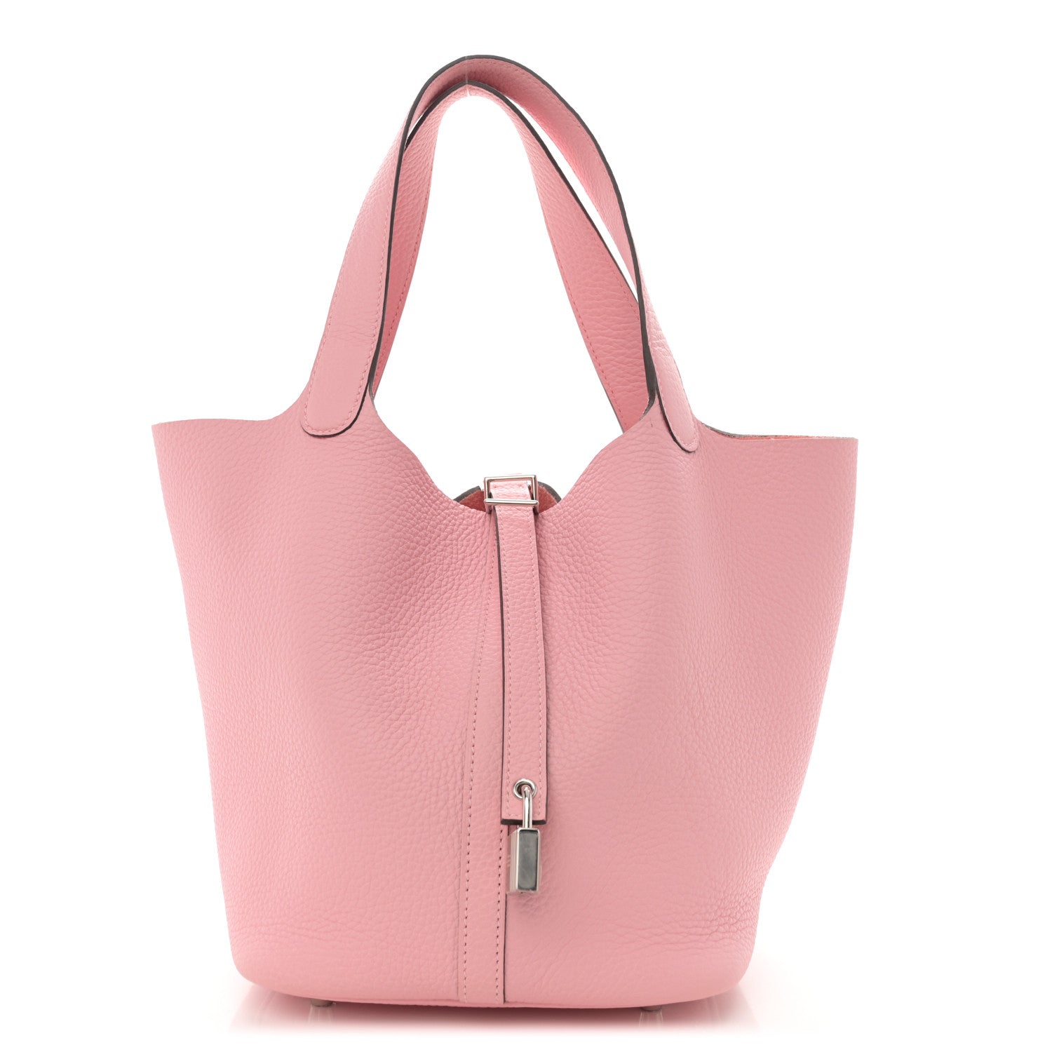 Hermes Taurillon Clemence Picotin Lock 22 MM Rose Sakura 1 of 9