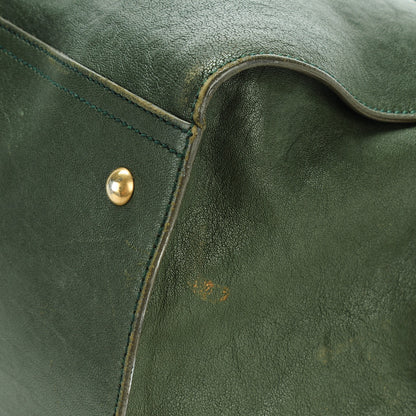 Saint Laurent Sheepskin Large Cabas Chyc Dark Green 8 of 11