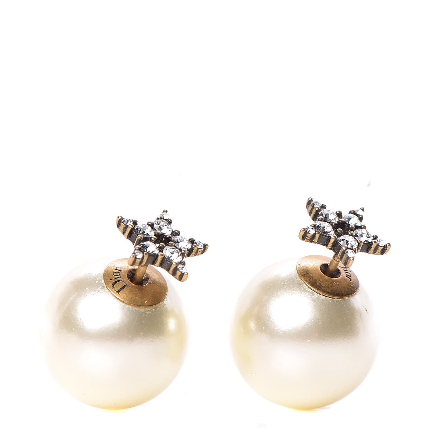 Pearl Crystal Star Mise En Dior Tribal Earrings