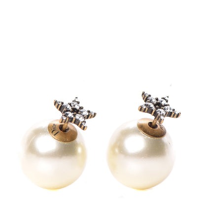 Christian Dior Pearl Crystal Star Mise En Dior Tribal Earrings 1 of 6