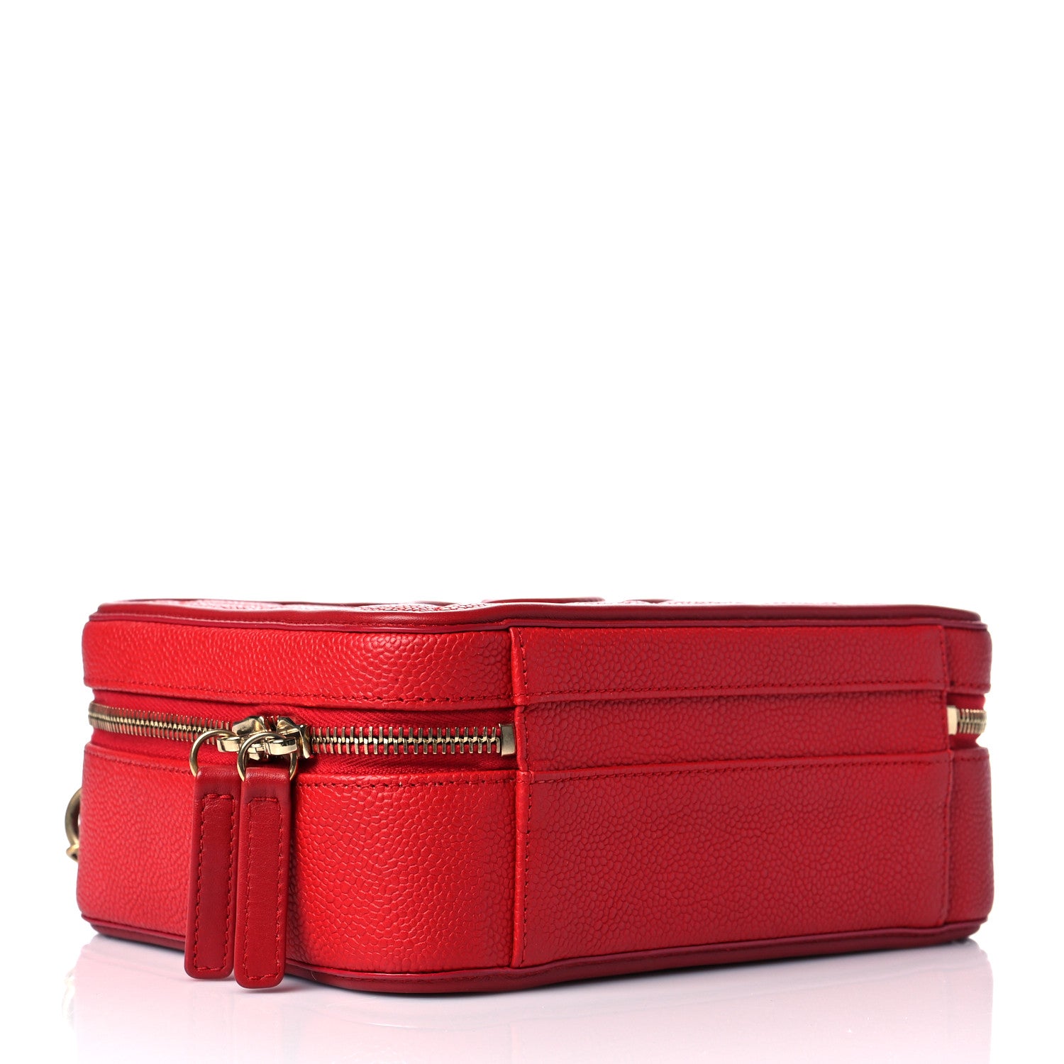 Chanel Caviar Quilted Medium CC Filigree Vanity Case Red 4 of 12