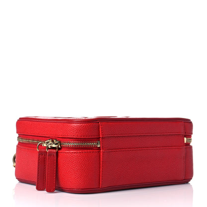 Chanel Caviar Quilted Medium CC Filigree Vanity Case Red 4 of 12