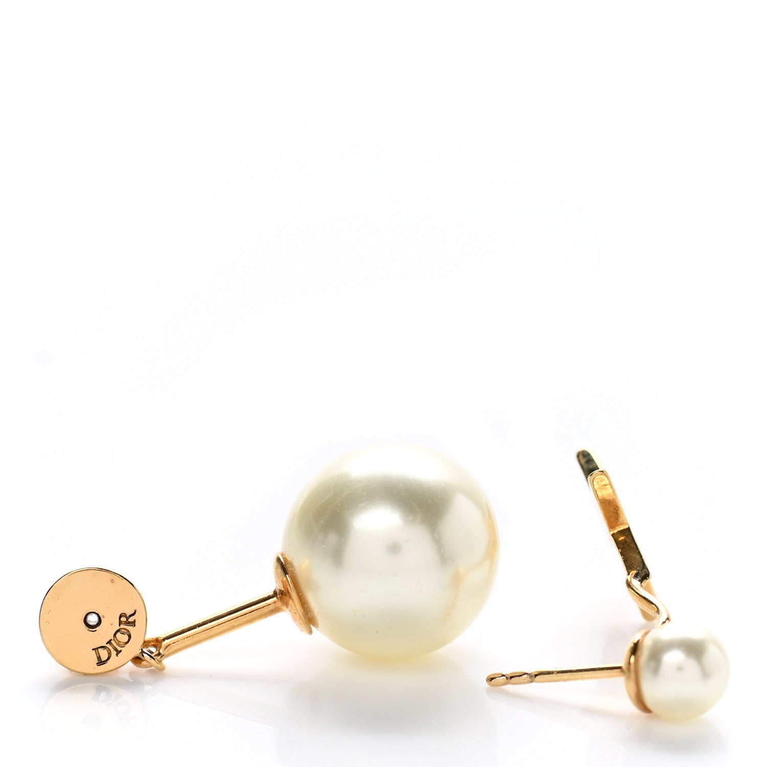 Christian Dior Pearl Strass My ABCDior Tribale Star Earring Aged Gold 3 of 4