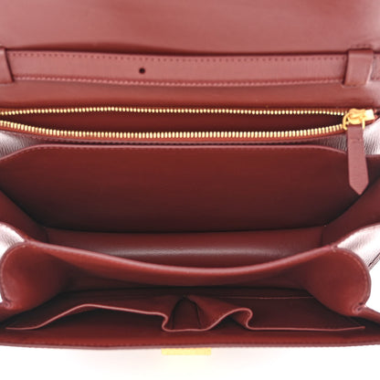 Celine Liege Calfskin Medium Classic Box Flap Bag Burgundy 5 of 11