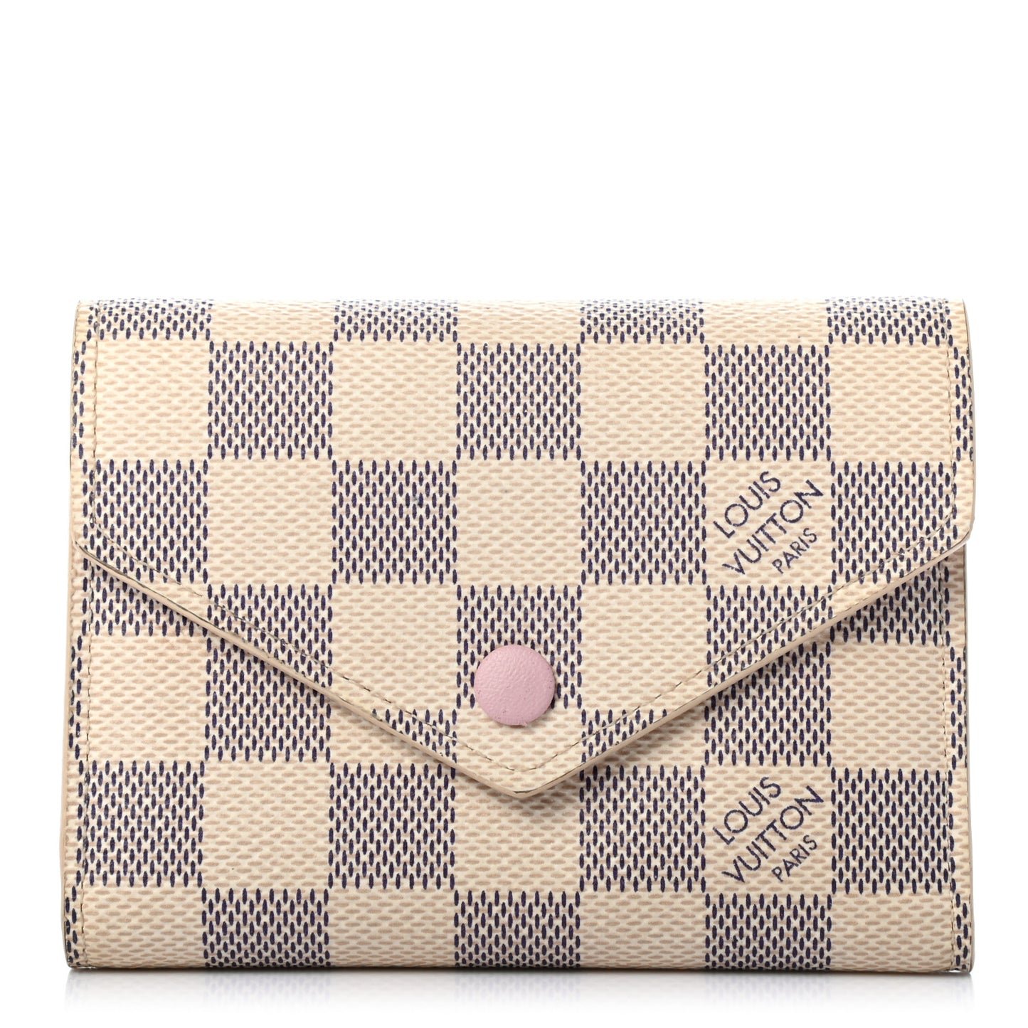 Damier Azur Victorine Wallet Rose Ballerine