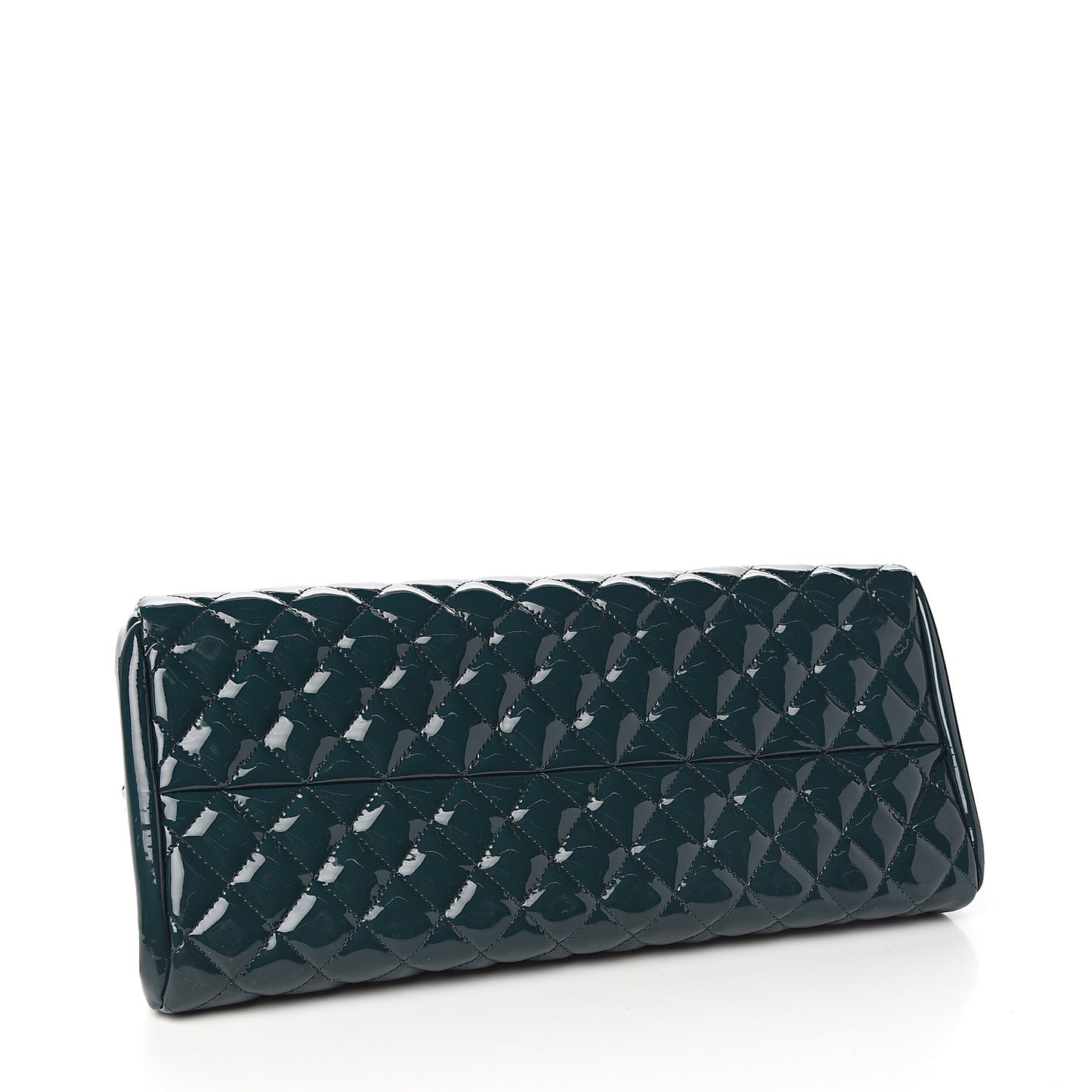 Patent Quilted Medium Just Mademoiselle Bowling Bag Turquoise