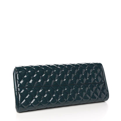 Chanel Patent Quilted Medium Just Mademoiselle Bowling Bag Turquoise 3 of 10