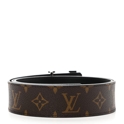 Louis Vuitton Calfskin Monogram 40mm LV Initiales Reversible Belt 95 38 Black 2 of 5