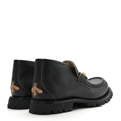 Gucci Cordovan Lux Mens Harald Horsebit Ankle Boots 10 Black 4 of 9