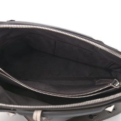 Fendi Vitello Dolce 4 Color Medium By The Way Boston Bag Carbone Grigio Polvere Multicolor 5 of 9