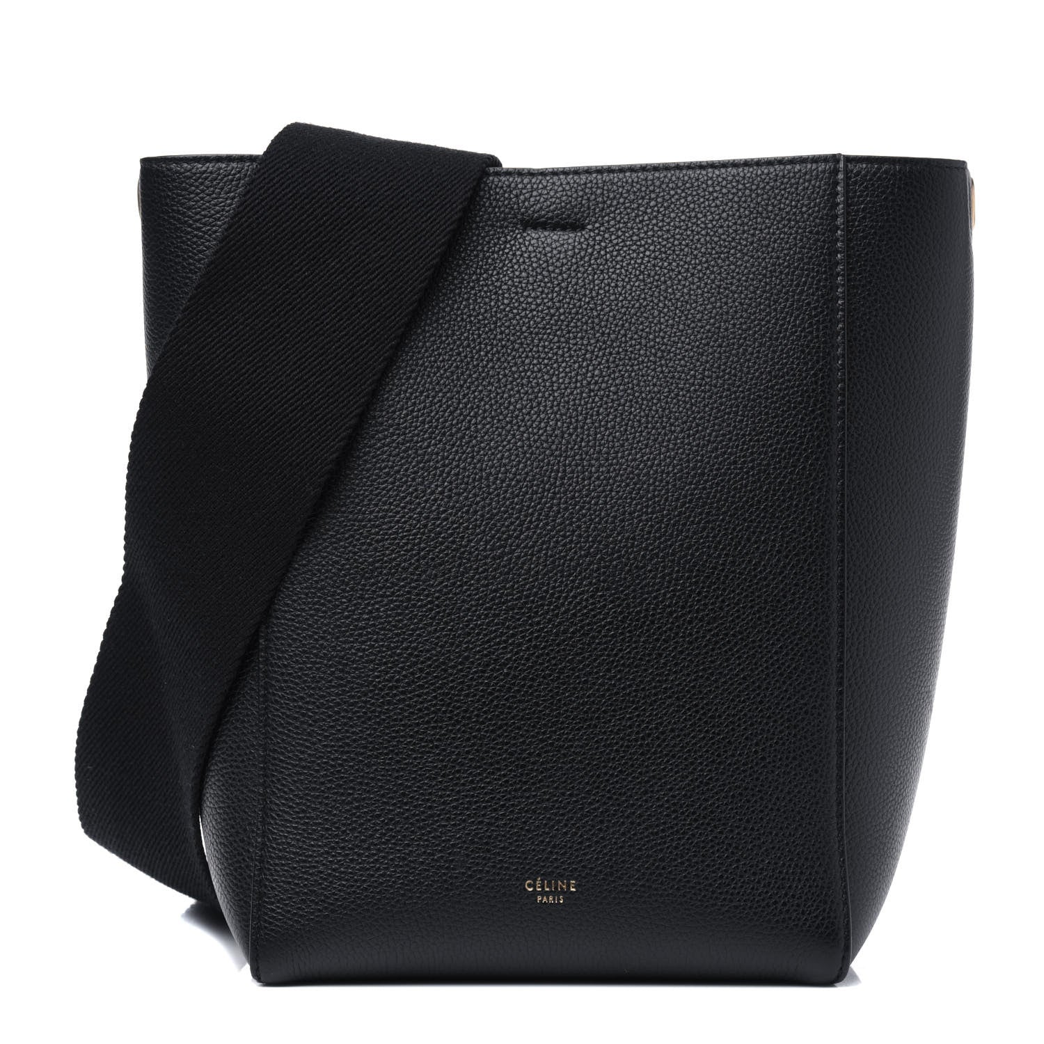 Celine Soft Grained Calfskin Small Sangle Bucket Bag Black 1 of 3