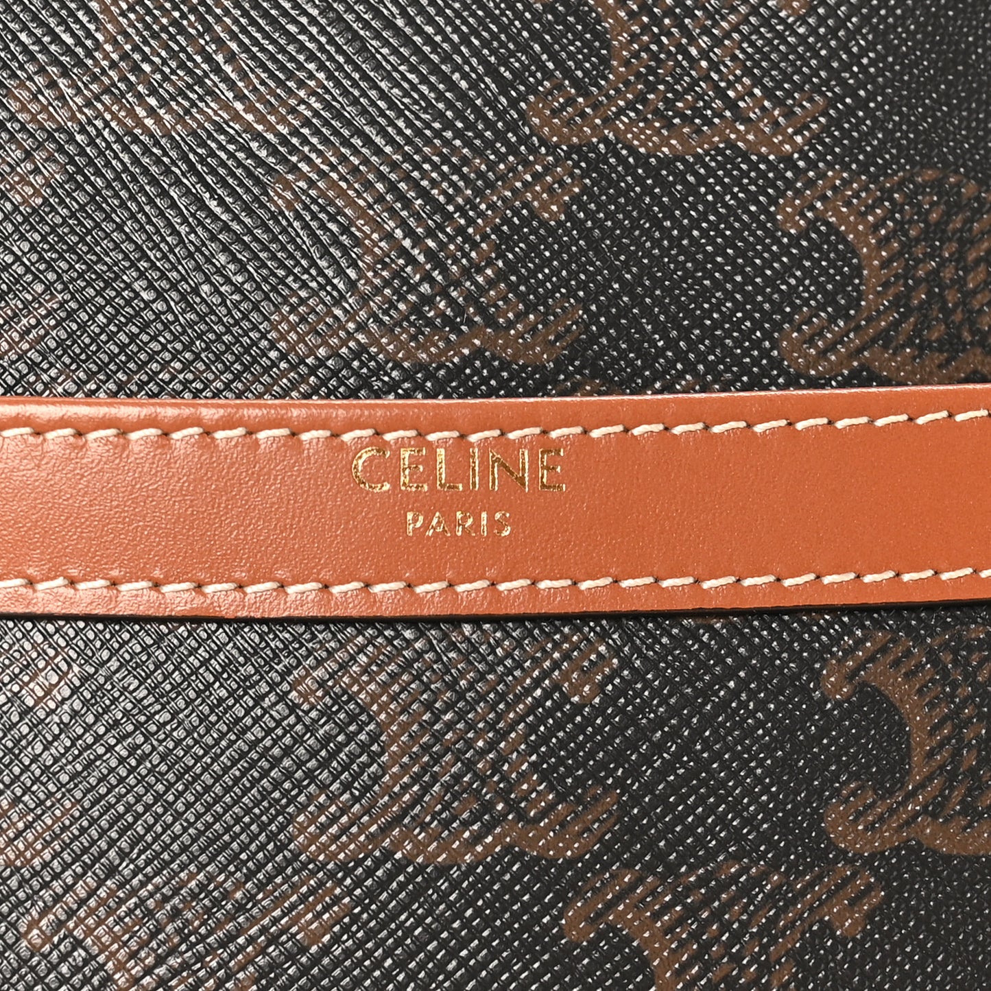 Triomphe Canvas Calfskin Medium Patapans Tan