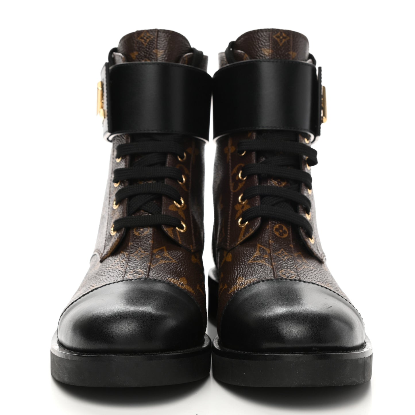 Calfskin Monogram Wonderland Flat Ranger Boots 39 Black