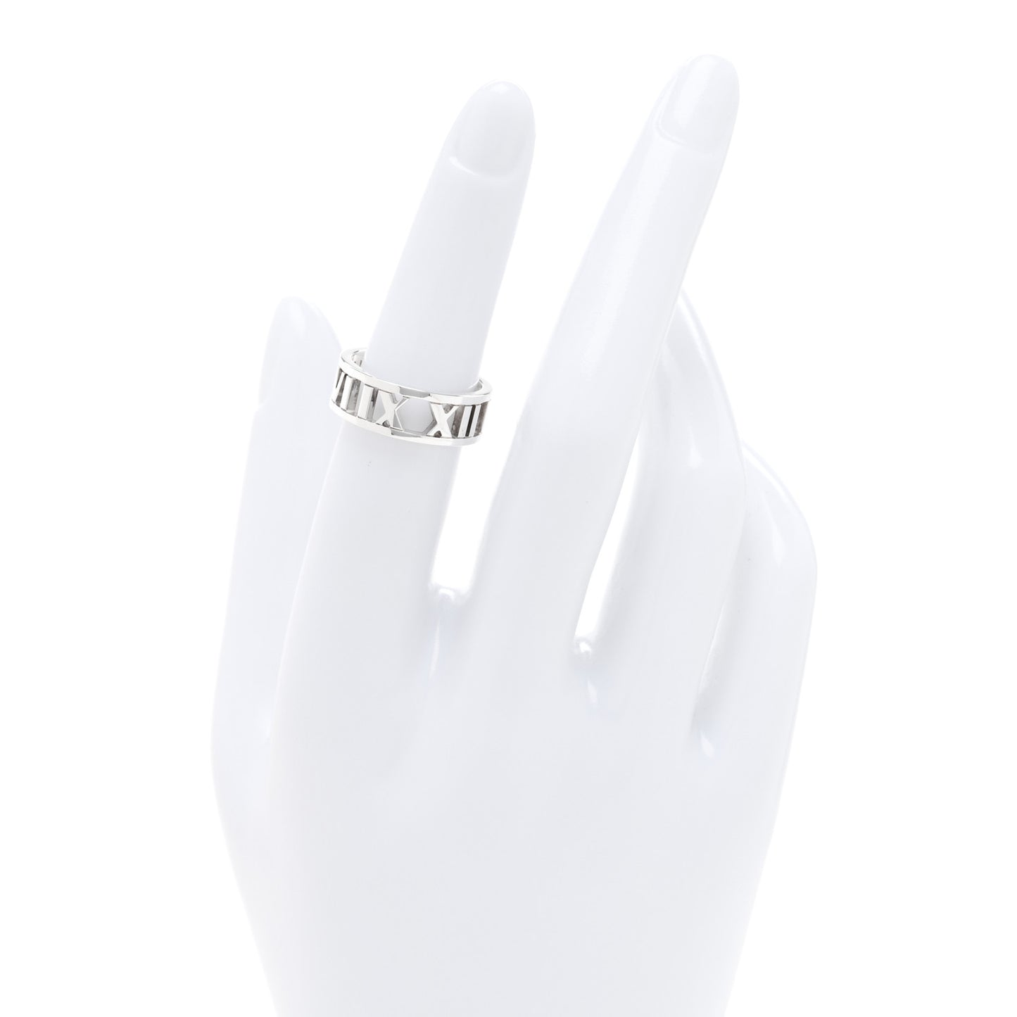 Sterling Silver Wide Atlas Open Ring 51 5.75