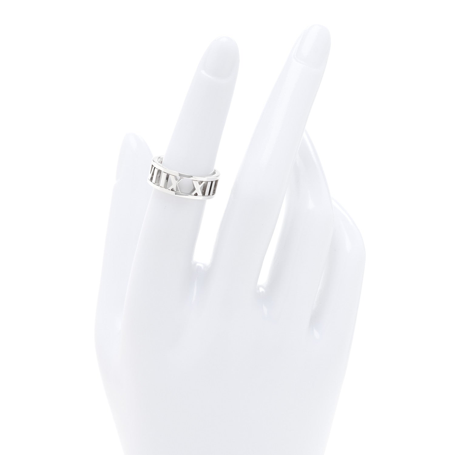 Tiffany Sterling Silver Wide Atlas Open Ring 51 5.75 2 of 5