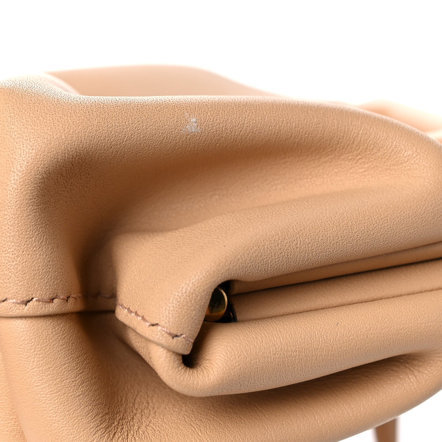 Calfskin The Point Coin Purse Almond