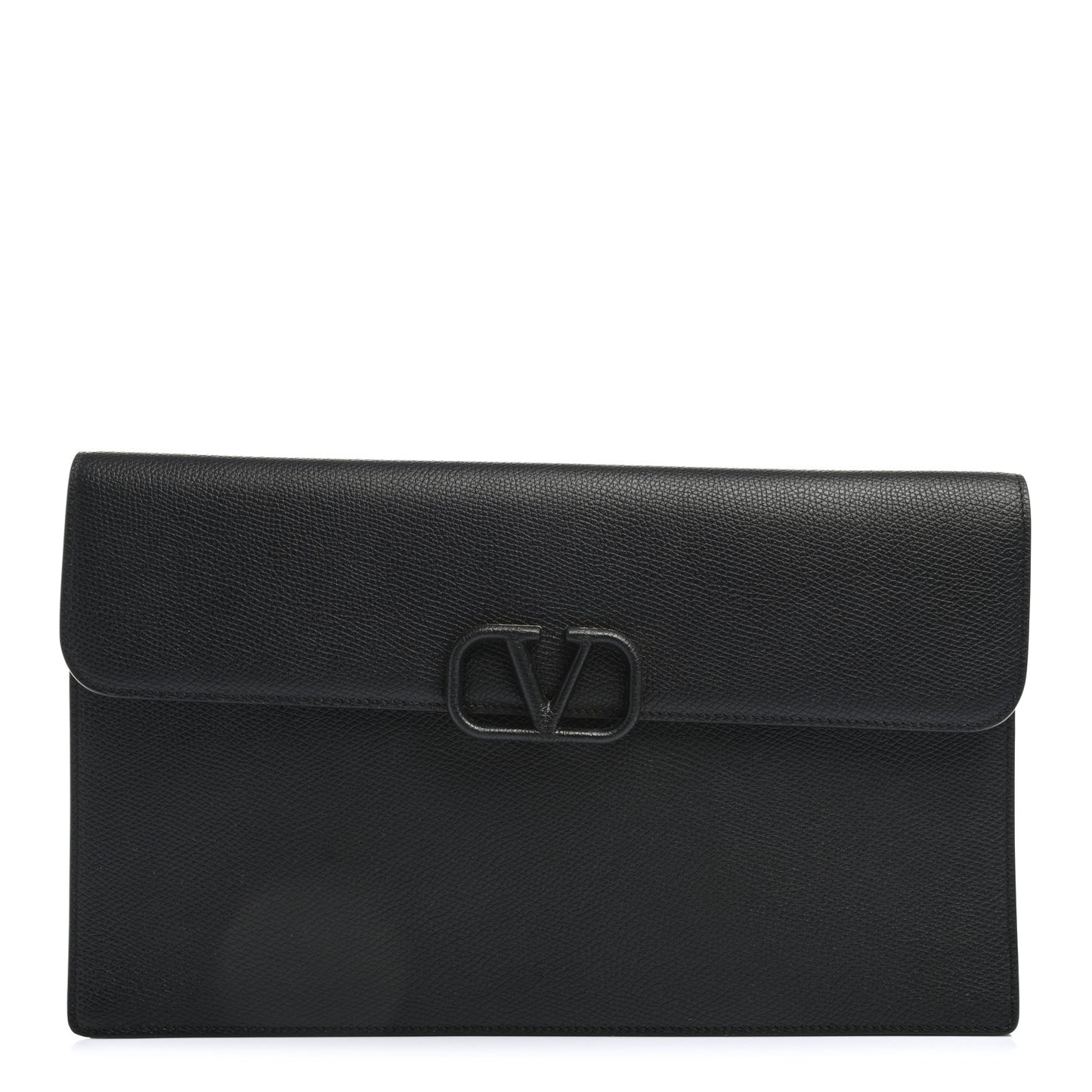 Grained Calfskin VSling Pouch Black