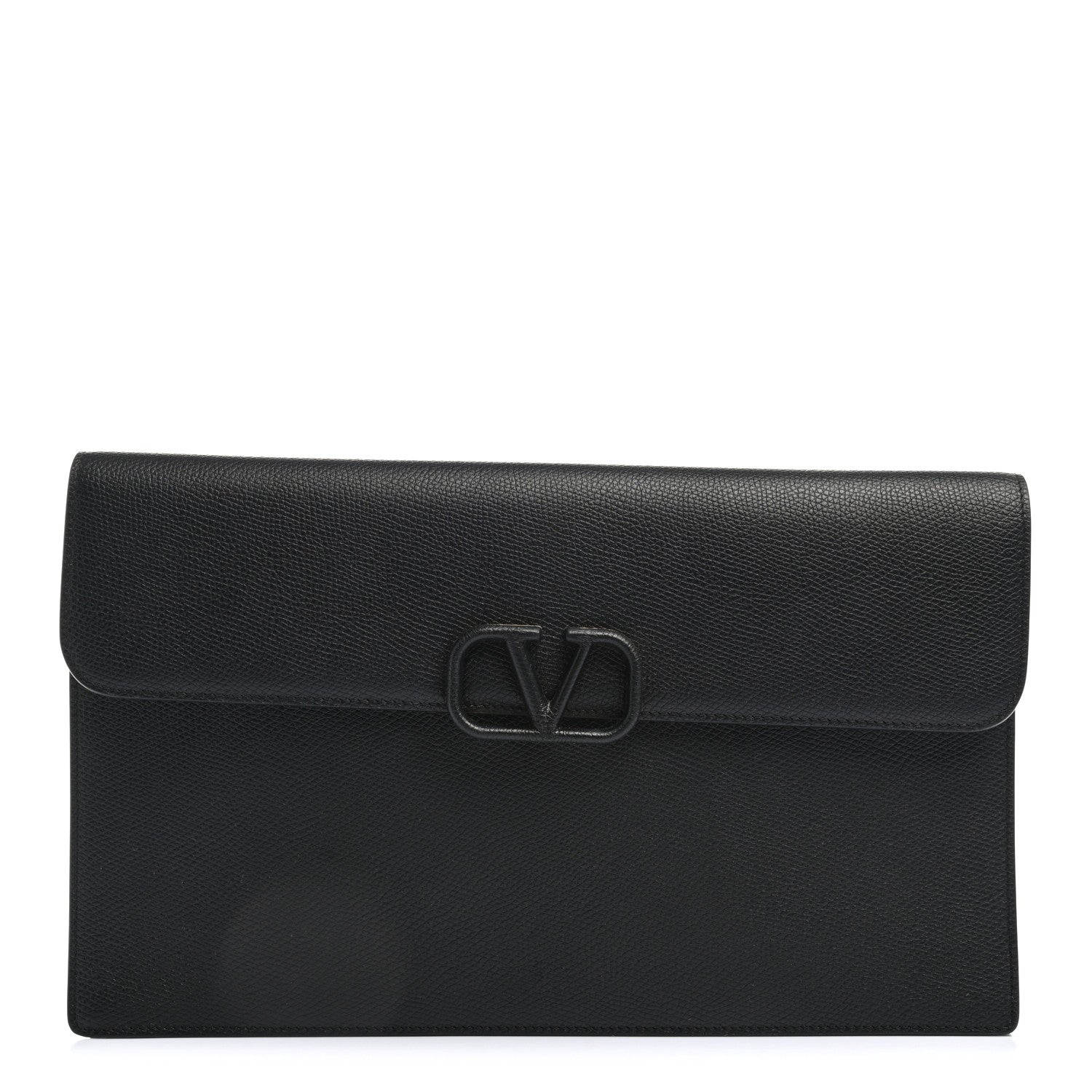 Valentino Garavani Grained Calfskin VSling Pouch Black 1 of 7