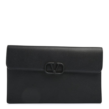 Valentino Garavani Grained Calfskin VSling Pouch Black 1 of 7