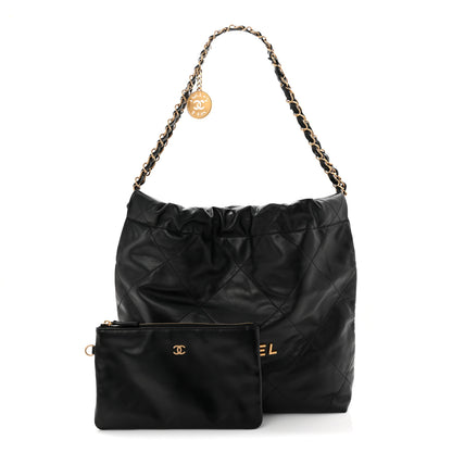 Chanel Shiny Calfskin Quilted Small Chanel 22 Black 5 of 21