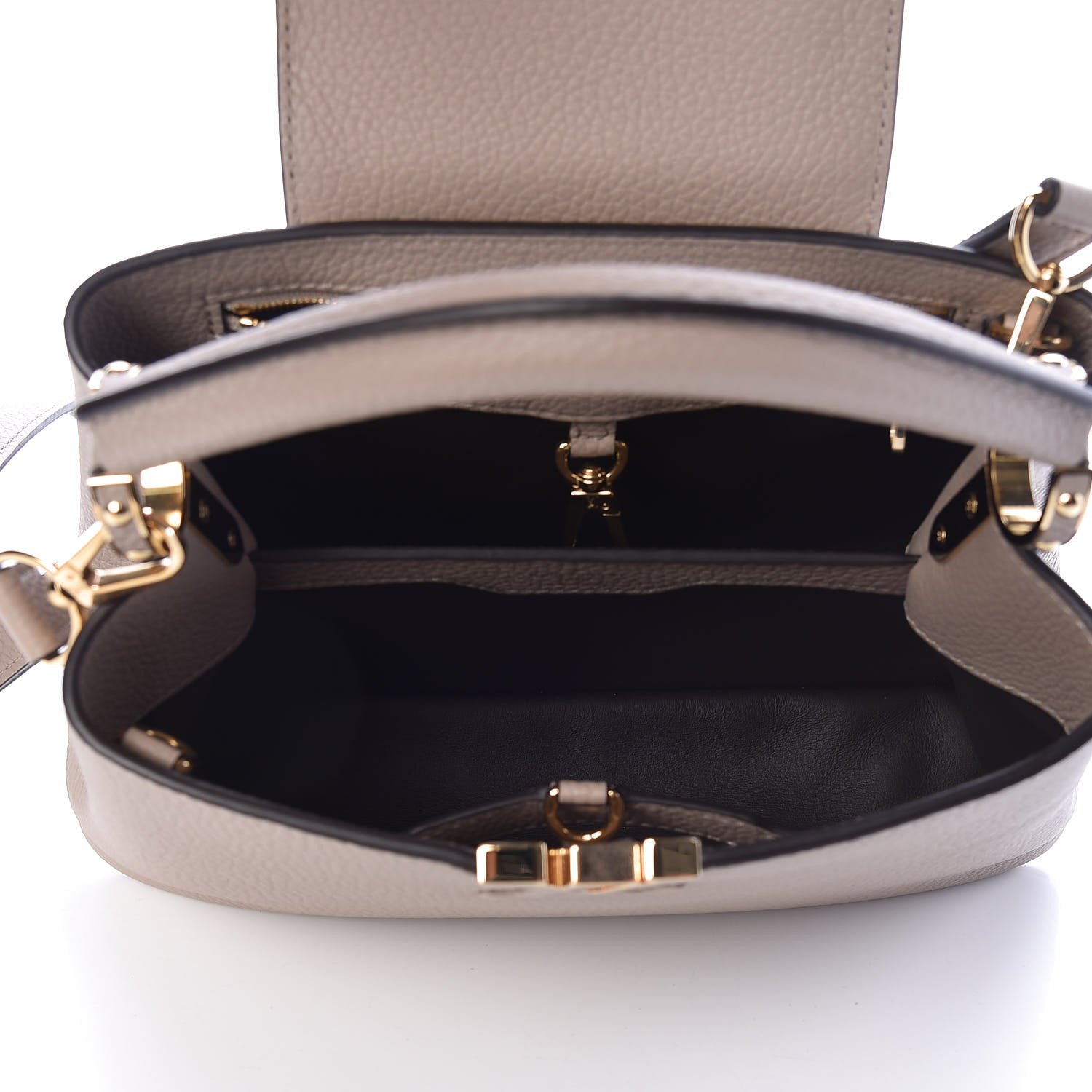 Louis Vuitton Taurillon Capucines BB Galet 9 of 10
