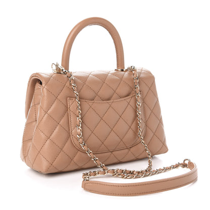Chanel Caviar Quilted Mini Coco Handle Flap Brown 3 of 10
