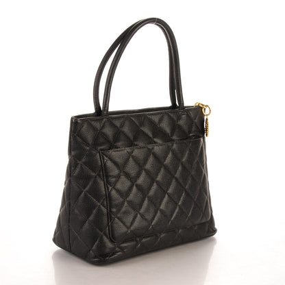 Chanel Caviar Quilted Medallion Tote Black 3 of 7