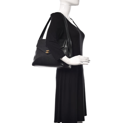 Chanel Caviar Top Handle Flap Black 2 of 12