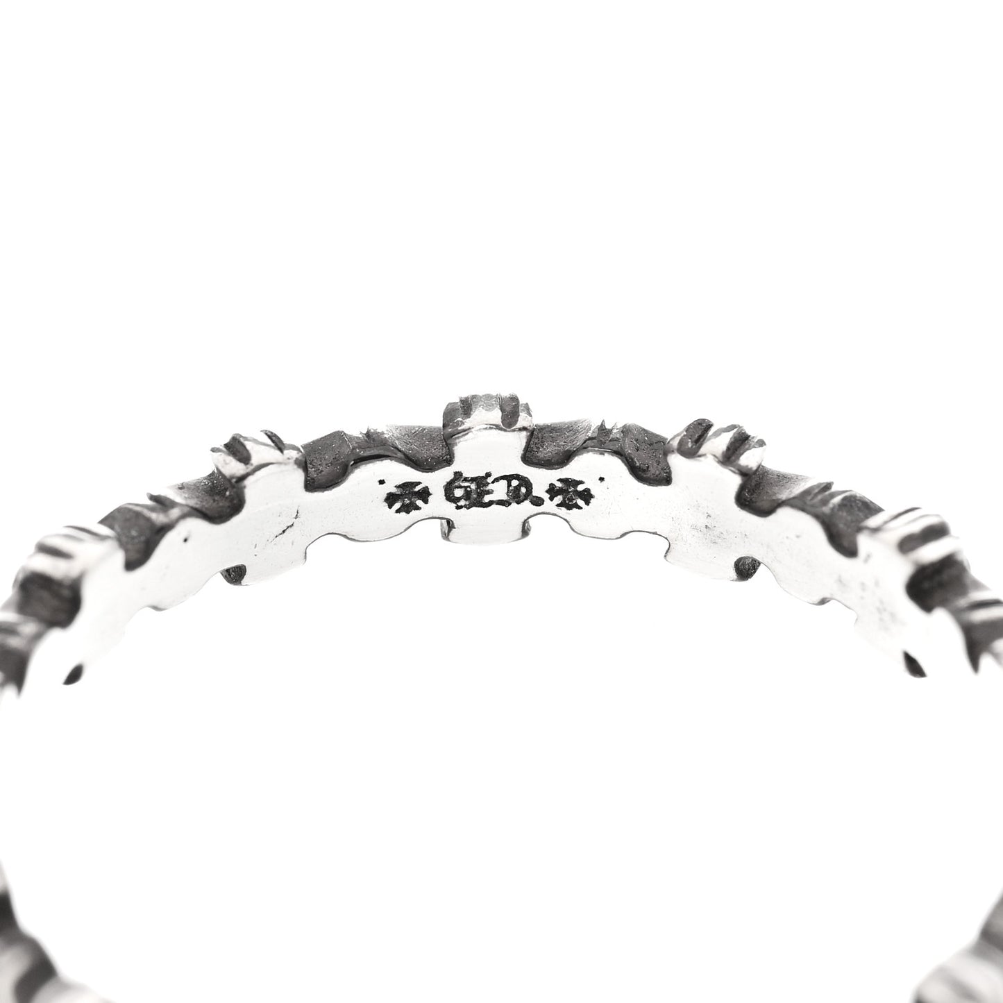 Sterling Silver Tiny E Plus Band Ring 63 10.25