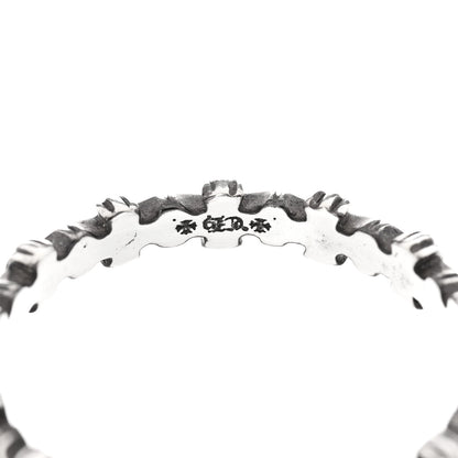 Chrome Hearts Sterling Silver Tiny E Plus Band Ring 63 10.25 4 of 5