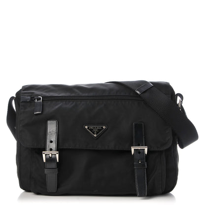 Prada Nylon Vela Messenger Bag Black 1 of 7