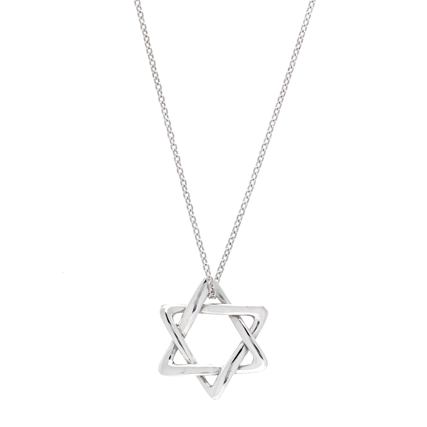 Sterling Silver 18mm Elsa Peretti Star of David Pendant Necklace